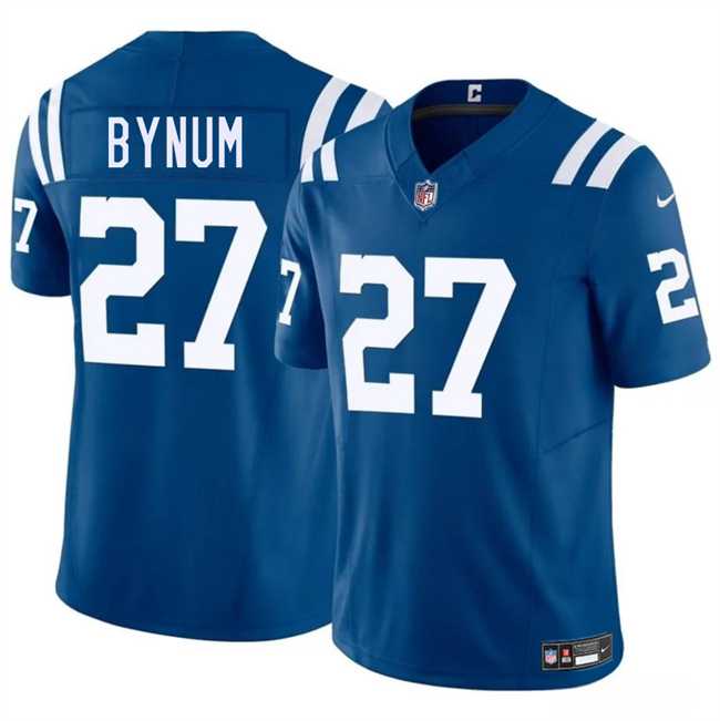 Men & Women & Youth Indianapolis Colts #27 Cam Bynuml Blue 2025 F.U.S.E. Vapor Limited Stitched Jersey
